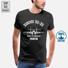 Fashion Sukhoi Su 35 Multirole Fighter T-Shirt Men Short Sleeves Cotton Tshirt Casual Men Hip Hop Shirt Tees Harajuku Streetwear 2024 - buy cheap