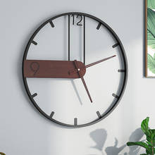 Wall Clock Iron Art Hot Sale Living Room Clock Simple Retro Nordic Creative Wall Clock 2024 - buy cheap