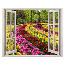 Dpsprue 5D DIY Full Square Drill Diamond Painting Flower Window Daimond Mosaic Diamant Embroidery Home Room Decoration FS25 2024 - buy cheap