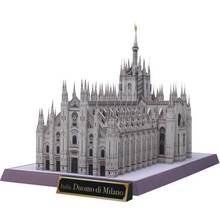 Edificio de arquitectura clásica de la catedral de Milán, Italia, mundo, modelo de papel 3D 2024 - compra barato