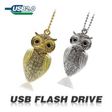 Diamond Crystal флешка Pen drive 8gb 16gb usb flash 32gb 64gb owl shape full capacity memory stick for PC special gift 2024 - buy cheap