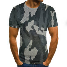 2020 new camouflage men's T-shirt summer casual tops 3D printed O-neck shirt fashion graphic T-shirt men's plus size streetwear 2024 - buy cheap