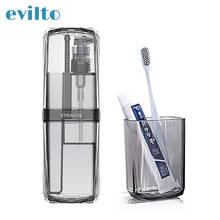 Evilto портативный стакан для зубных щеток, дорожный органайзер для хранения зубной пасты, чашка для мытья, аксессуары для ванной комнаты 2024 - купить недорого