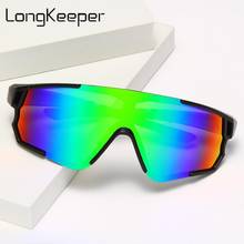 LongKeeper-gafas de sol de una pieza para hombre y mujer, lentes clásicas polarizadas de gran tamaño para conducir, para deportes al aire libre, con espejo 2024 - compra barato