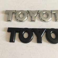 3D металлические хромированные Серебристые черные буквы логотип эмблема автомобильные наклейки для Toyota автомобильные аксессуары задний багажник этикетка значок Стайлинг 2024 - купить недорого