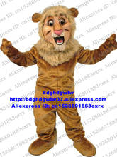 Disfraz de Mascota de León feliz marrón para adulto, traje de personaje de dibujos animados, traje simbólico de Anime, traje de espectáculo de arte zx2864 2024 - compra barato