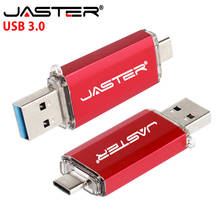 JASTER-unidad Flash Usb 3,0 de alta velocidad, Pendrive de Metal de 32GB, 8GB, 16GB, 64GB, 128GB, doble uso, USB OTG 2024 - compra barato