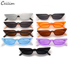 Vintage Small Cat Eye Sunglasses Women 2021 New Blue Purple Sun Glasses Trendy Shades for Female Retro Eyewear UV400 2024 - buy cheap