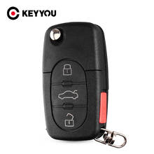 KEYYOU Car Key For VW Passat Jetta Golf Beetle 4/3+Panic Buttons Fit CR1616 Flip Fob Remote Key Shell Case 3+1 Buttons 2024 - buy cheap