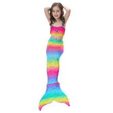 Halloween Girls Costume Set Anime Swimsuit Child Mermaid Tails for Swimming Party Cosplay Costume Swimwear for Hot Spring 2024 - buy cheap