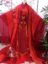 Anime mo dao zu shi wei wuxian cosplay traje xie lian trajes tradicionais chineses feminino hanfu vestido de casamento vermelho conjunto completo 2024 - compre barato