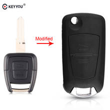 Keyyou-capa dobrável para chave de carro, compatível com opel vauxhall, astra, zafira, omega, vectra, ym28, botão modificado 2024 - compre barato