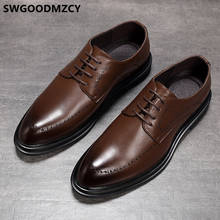 Мужские туфли-оксфорды Coiffeur; Дизайнерская обувь; Мужская классическая итальянская брендовая кожаная обувь; Мужская официальная обувь коричневого цвета; Chaussure Homme Bona 2024 - купить недорого