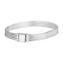 Pulseira feminina com corrente de cobra, bracelete com reflexos, prata esterlina, joia da moda, pingente para pulseira feminina 2024 - compre barato