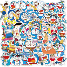 Pegatinas de dibujos animados de Doraemon para niños, calcomanías para monopatín, guitarra, Snowboard, motocicleta, equipaje, clásico, Anime, divertido, 50 Uds. 2024 - compra barato