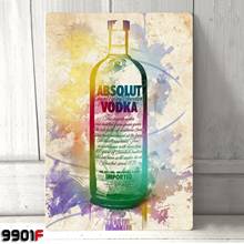 Absolut vodka metal estanho sinal de metal casa garagem homem caverna pub bar parede decoração cartaz (20cm x 30cm) 2024 - compre barato