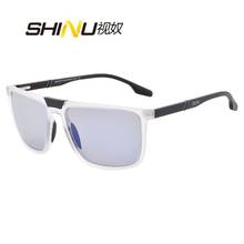 SHINU-gafas de sol polarizadas Tr90 para hombre y mujer, lentes de 1,1mm para conducir, pescar, con montura cuadrada, personalizables, SH2003 2024 - compra barato