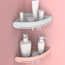 Prateleira de armazenamento de canto para banheiro, prateleira triangular de plástico para canto, para banheira, organizador e ventosa 2024 - compre barato
