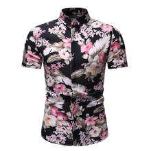 Fashion Short Sleeve Hawaiian Shirt Men Camisa Masculina 2022 Brand Slim Summer Beach Shirts Mens Party Vacation Casual Shirts 2024 - buy cheap