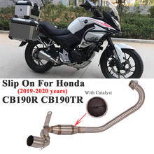 Full System Motorcycle Exhaust Escape For Honda CBF190TR CB190R Modified Front Middle Link Pipe Slip On Catalyst Without Muffler 2024 - buy cheap