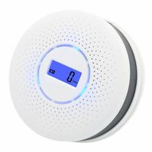 Alarma de humo de Gas Digital LED 2 en 1, Detector de monóxido de carbono, Sensor de advertencia de voz, protección de seguridad para el hogar 2024 - compra barato
