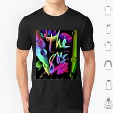 Camiseta de algodón con estampado psicodélico, camisa de estilo Retro de neón, Vaporwave multicolor, 6xl tamaño grande, de los años 80 y 1980 2024 - compra barato