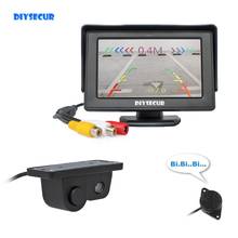 DIYSECUR Wired 4.3" TFT LCD Backup Car Monitor + Waterproof Video Parking Radar Sensor Car Camera Parking System Kit 2 in 1 2024 - buy cheap