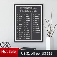 Morse Code Poster and Print Modern Minimalist Wall Decor Art Canvas Painting Black White Picture for Living Home Room Decor 2024 - buy cheap