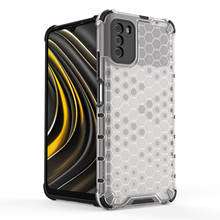 Capa protetora para poco m3, capa de celular à prova de choque híbrida, transparente e resistente para xiaomi poco m3 2024 - compre barato