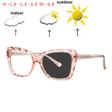 Gafas de sol fotocromáticas para mujer, lentes para miopía ultralivianas, cuadradas, color rosa, 100 -125, 200, 2020 2024 - compra barato