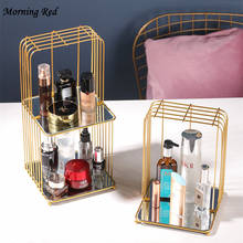 Nordic Dressing table Cosmetic Holder Creative Iron Portable Birdcage Storage Rack Bathroom Skin Care Organizer Toiletries Shelf 2024 - buy cheap