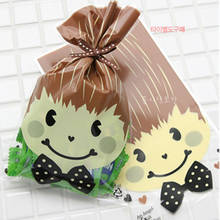 Упаковка для сладостей для печенья для мальчиков, прозрачная целлофановая сумка с открытым верхом, сумка для подарков на свадьбу, день рождения, Рождество, 300 шт./лот 2024 - купить недорого