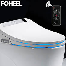 Foheel prata ouro inteligente tampa de assento do toalete bidé eletrônico limpo seco assento aquecimento wc luz led inteligente assento do toalete capa 2024 - compre barato