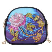 DIY Special Shape Diamond Painting Leather Chain Shoulder Bag Creative Coin Purse Cosmetic Storage Bag Hand Bag Messenger Bags 2024 - buy cheap