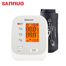 Sannuo-Monitor de presión arterial, dispositivo Digital automático para la parte superior del brazo, salud médica, brazalete de presión arterial, 2x120, memoria, frecuencia cardíaca 2024 - compra barato