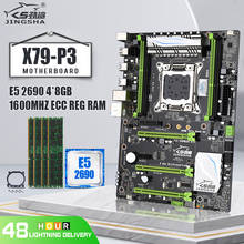 JINGSHA-placa base X79P3 LGA, conjunto de cuatro canales con Xeon E5 2690 y 4*8GB = 32GB 1600MHZ DDR3 Ecc Reg RAM 2024 - compra barato