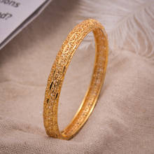 1Pcs  Women bangles high quality women Copper Gold Colour Cuff Bangles Bracelet Fashion Love Bracelets  Women Jewelry Wholesale 2024 - buy cheap