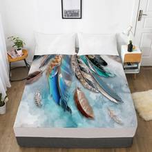 3D Bed Sheets On Elastic Band Bed,Fitted Sheet 160x200/200x200,Mattress Cover.Bedsheet Bedding,Bed Linen Cartoon Dream Catcher  2024 - buy cheap