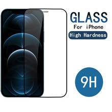 Защитное стекло с полным покрытием 9H для iPhone 7 8 Plus 6 6S SE 2020, Защита экрана для iPhone 11 12 Pro Max Mini X XS XR, стекло 2024 - купить недорого