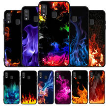 Fashion Flame Pattern black soft phone Case For Samsung A10 20 30 40 50 30S 50S 60 70 M10 M30S M40 A31 51 71 A20E A10E A21S 2024 - buy cheap