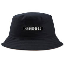Мужские и женские шляпы с принтом в виде лунной ночи, Панама в стиле хип-хоп, шляпа рыбака, Панама, хлопковая уличная Летняя Повседневная Кепка с козырьком Swag Bob 2024 - купить недорого