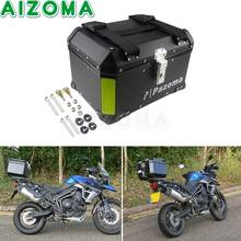 Caja superior de aluminio para almacenamiento de equipaje trasero de motocicleta, caja de herramientas para Kawasaki, Suzuki, BMW, F800GS, R1200, R800, F650, F700, GS/RT, 45L 2024 - compra barato