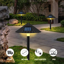 Lâmpada de led a energia solar para jardim, 2 peças, à prova d'água, iluminação de paisagem, para entrada pátio, quintal, gramado 2024 - compre barato