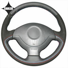 DIY Car Steering Wheel Cover for Suzuki Jimny 2011-2013 Genuine Suede Leather Custom Hand Stitching Holder On Wrap Handlebar 2024 - buy cheap