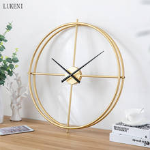 European Creative Metal Wrought Iron Clock Round Large Size Wall Clock Living Room Bedroom Clock Watch Hanging Decorations 2024 - buy cheap