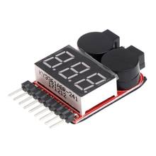 1-8S Lipo/Li-ion/Fe RC Boat Battery 2 In 1 Tester LED Low Voltage Buzzer Alarm 2024 - buy cheap