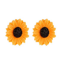 Pendientes de girasol para mujer, aretes de resina, Margarita, flor, joyería de fiesta 2024 - compra barato