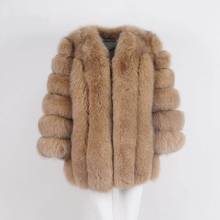 New Medium Long Fake Fox Fur Jacket Women Winter Faux Fox Fur Jackets Woman Warm Artifical Fox Fur Coats Female plus size S-4XL 2024 - buy cheap