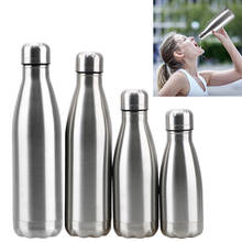 350/500/750/1000ML Stainless Steel Single Wall Water Bottle Hot Cold Water Cola Bottle Vacuum Flask for Kids School 2024 - buy cheap