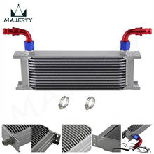 13 ROW 10AN UNIVERSAL ENGINE  OIL COOLER WITH 2PCS HOSE FITTINGS 2024 - buy cheap